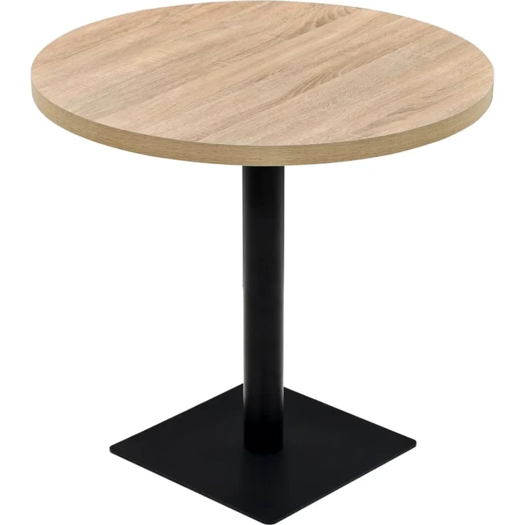 Bistrotisch MARV Rund 80x75 cm Eichenoptik | Esstisch kleiner Tisch Cafe Gartentisch Balkontisch Outdoortisch – Bild 1