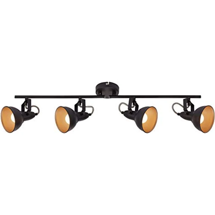 BRILONER - Deckenlampe Vintage schwenkbar, E14 Fassung, max. 40 Watt, Deckenleuchte, Lampe, Wohnzimmerlampe, Schlafzimmerlampe, Küchenlampe, Deckenstrahler, Flurlampe, 79x19 – Bild 7