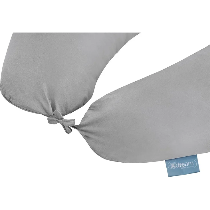 XDREAM Stillkissen Schwangerschaftskissen, Lagerungskissen, mit weichem Microfaserbezug, 1-tlg, XXL Stillkissen, Seitenschläferkissen mit Bändern zum Knoten, 190 cm – Bild 2
