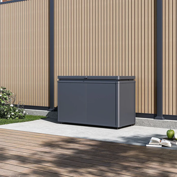 Weide Noble Gartenbox 290 L | Aufbewahrungsbox aus Stahl | Anthrazit – Bild 2