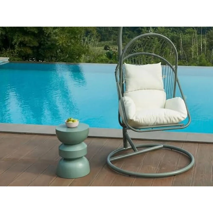 Vente-unique - TOQO Gartensitzgruppe Metall Grün - B 35 cm x H 50 cm x L 35 cm – Bild 3