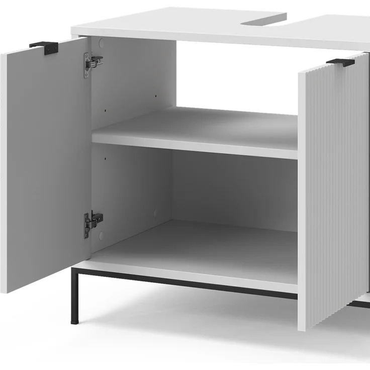 Waschtischunterschrank Eliza Weiß 70 x 63 cm mit 2 Türen Vicco – Bild 6