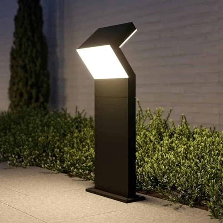 Arcchio Havin LED Außenleuchte, moderne 2-flammige Pollerleuchte in Schwarz aus Aluminium, IP65 staubdicht und wasserfest – Bild 2