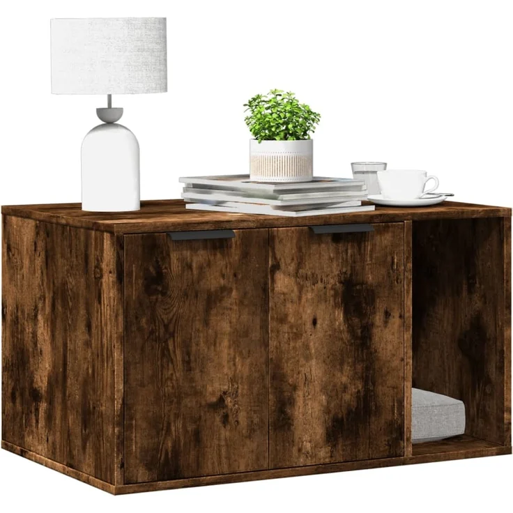 vidaXL Katzenklo Räuchereiche 80x50x45 cm Holzwerkstoff 857737 – Bild 1