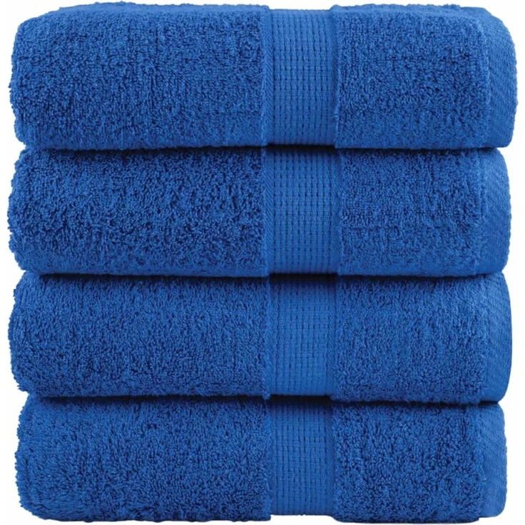 vidaXL Premium-Waschtücher SOLUND 4 Stk. Blau 30x30 cm 600 g/m² 137180 – Bild 1