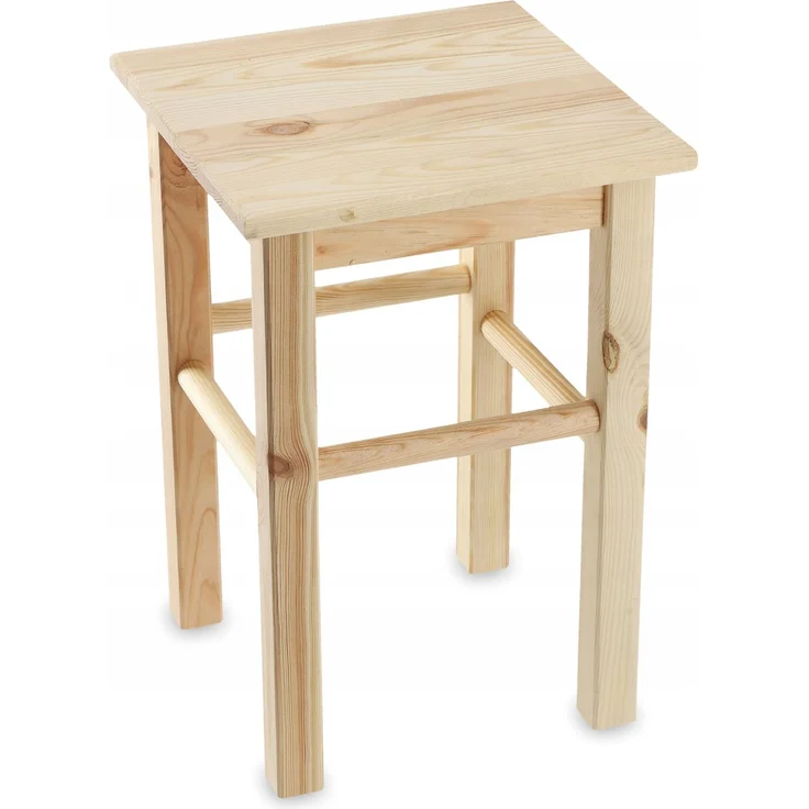 KADAX Holz-Küchenhocker, Hocker, Stuhl, 43,5 cm, massive Kiefer – Bild 1