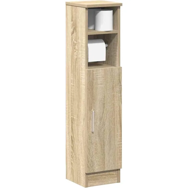 vidaXL Badezimmerschrank mit Rollenhalter Sonoma-Eiche 20,5x22x90 cm 858499