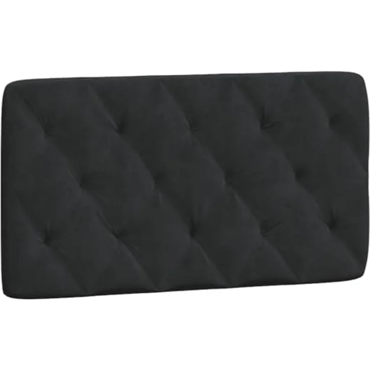 vidaXL Bett Kopfteil-Kissen Schwarz 100 cm Samt (1-tlg) – Bild 2