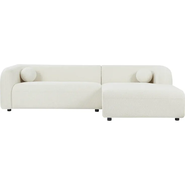 Vente-unique - OVOTAS Sofa Stoff Weiß - B 160 cm x H 70 cm x L 270 cm – Bild 2