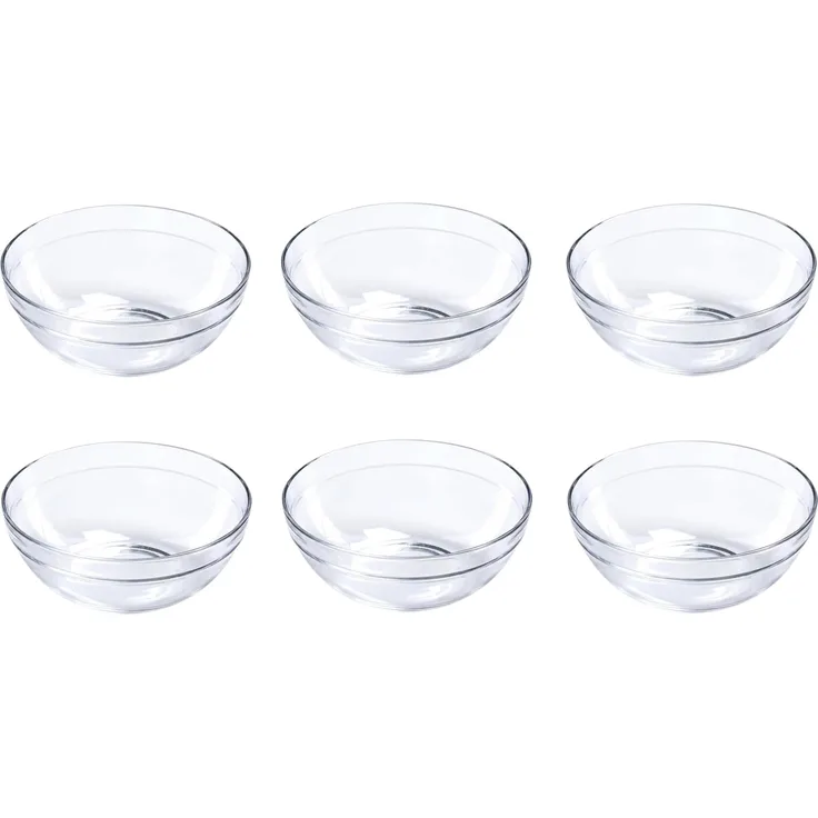 Provance Dipschale Dipschalen Schüsseln aus Glas Ø 9cm 12cm Glasschälchen für Dips, (Set, 6-tlg), spülmaschinengeeignet