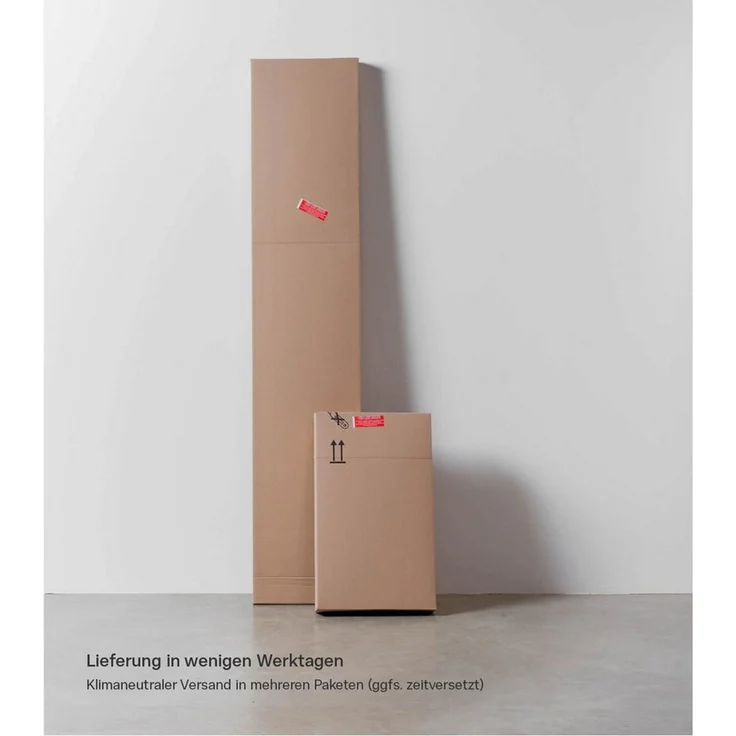 mokebo Mehrzweckschrank Der Lange (60x180 cm, mit Staubsaugerfach) Besenschrank, Putzschrank, Flurschrank, Haushaltsschrank in Beige Grau – Bild 2