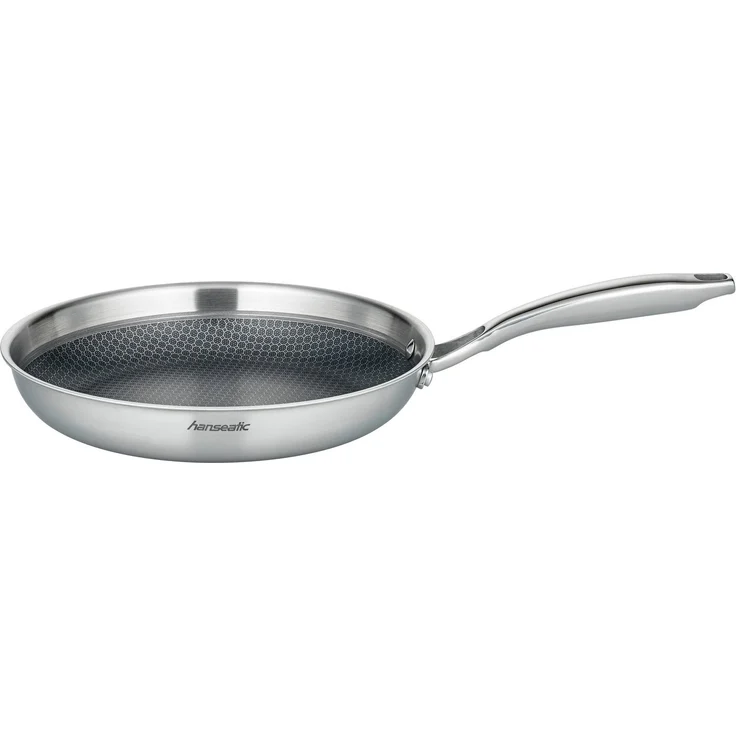 Hanseatic Pfannen-Set hanseatic, Edelstahl (Set, 2-tlg, 1x Pfanne Ø 24 cm - 1,6 l, 1x Pfanne Ø 28 cm - 2,4 l), Dreischicht-Material, Edelstahl-Wabenstruktur, Induktion – Bild 2