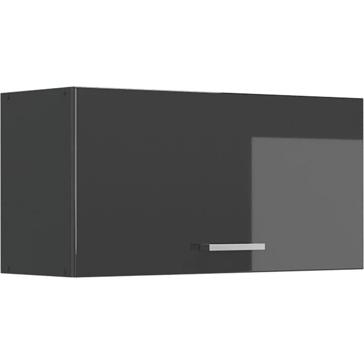 Hängeschrank R-Line Anthrazit Hochglanz/Anthrazit 80 cm Flach Vicco – Bild 1