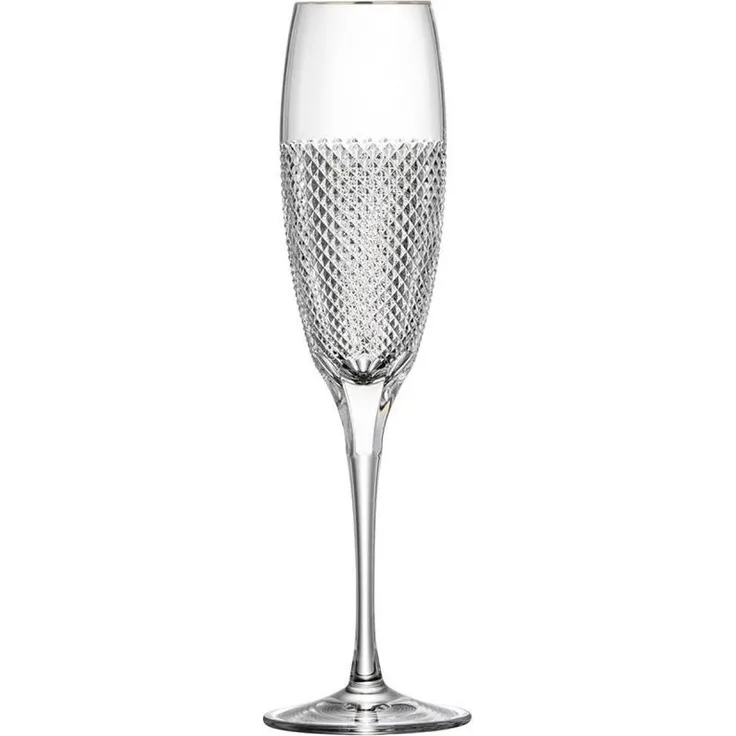 ARNSTADT KRISTALL Champagnerglas Sektglas Oxford Platin (25 cm) - Kristallglas mundgeblasen · von Hand, Kristallglas