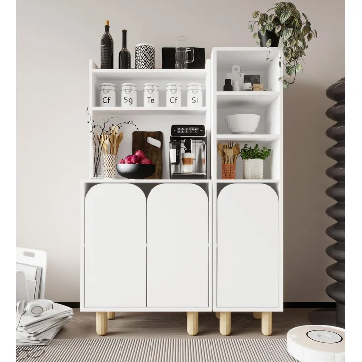 Skye Decor 'Parma 3 - White' Mehrzweckschrank, Weiß, 105 x 155 x 40 cm