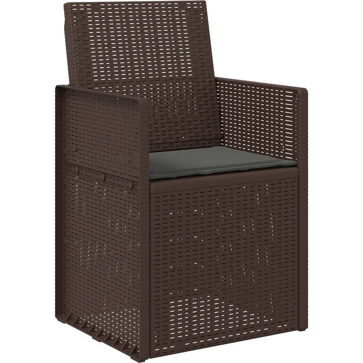 vidaXL Garten Esszimmerstühle 2 stk. Braun und Anthrazit PP 899990 – Bild 4