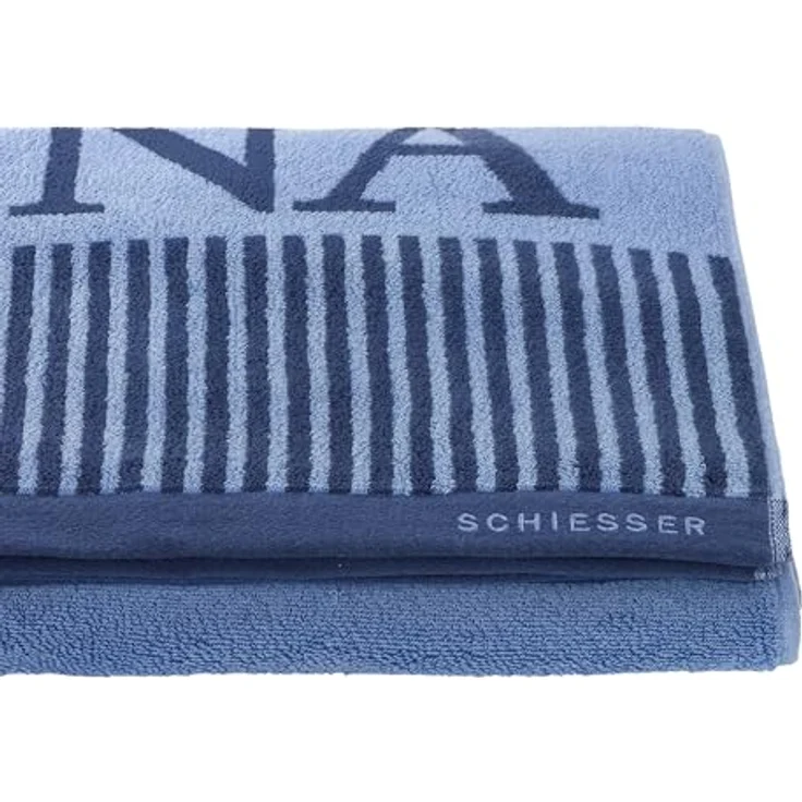 Schiesser 'Rom' Saunatuch, Baumwollfrottier hellblau, 75 x 200 cm – Bild 2