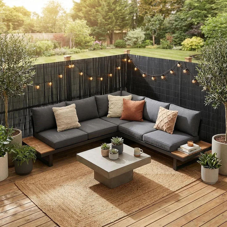 Sekey PVC Sichtschutzmatte mit Abdeckprofil & Kabelbindern - für Balkon Garten, Anthrazit 140x300 cm – Bild 8