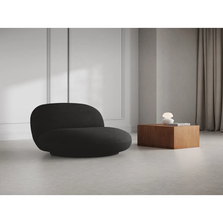 Micadoni Drehbarer Sessel Chuck Boucle Schwarz – Bild 5