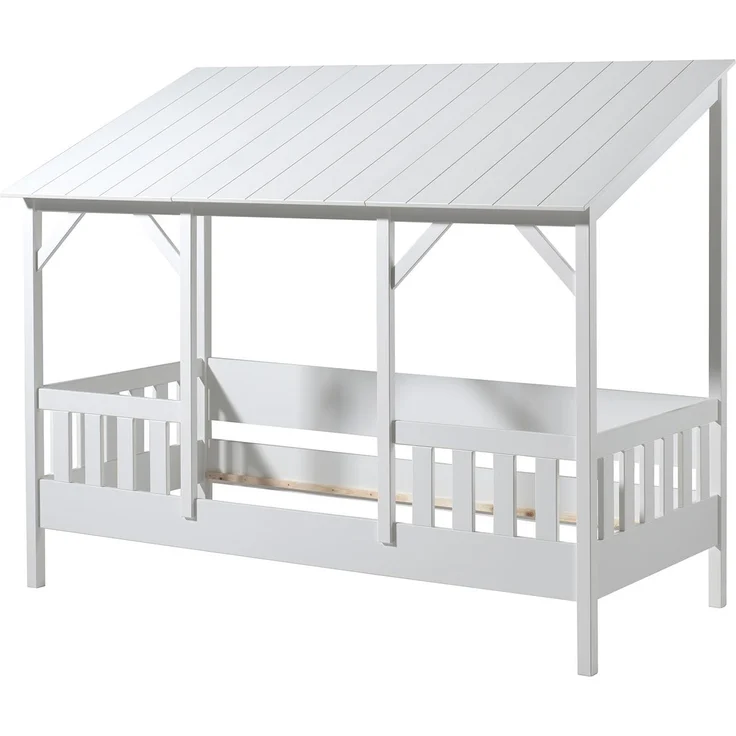 Vipack Hausbett 90x200 cm, weiß, Dach in weiß – Bild 4