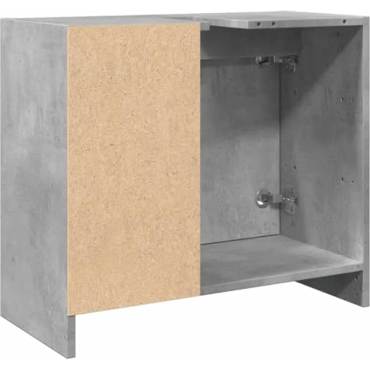 vidaXL Waschbeckenunterschrank Betongrau 63x29x55 cm Holzwerkstoff 848132 – Bild 9