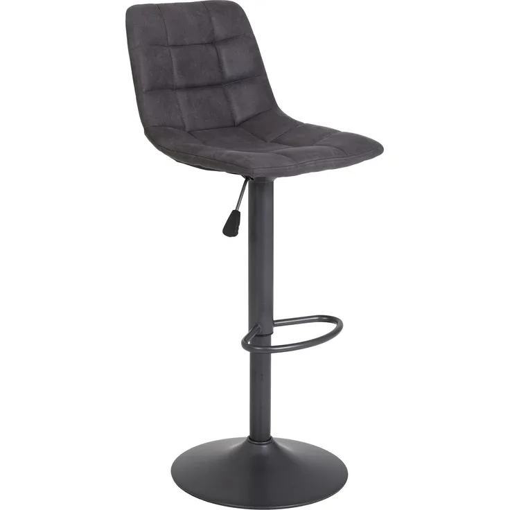 920382 YVONNE Vintage anthrazit grau Microfaser Barhocker Sitzhocker Hocker verstellbar