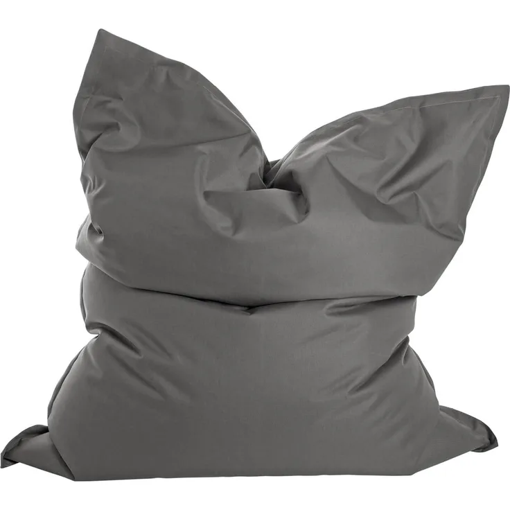 mokebo Sitzsack XXL Outdoor & Indoor 'Der Große', Bean Bag für Kinder & Erwachsene in Deutschland hergestellt, Bodenkissen groß für Balkon oder Wohnung, Sitzkissen mit Füllung, 130x170 cm | Anthrazit