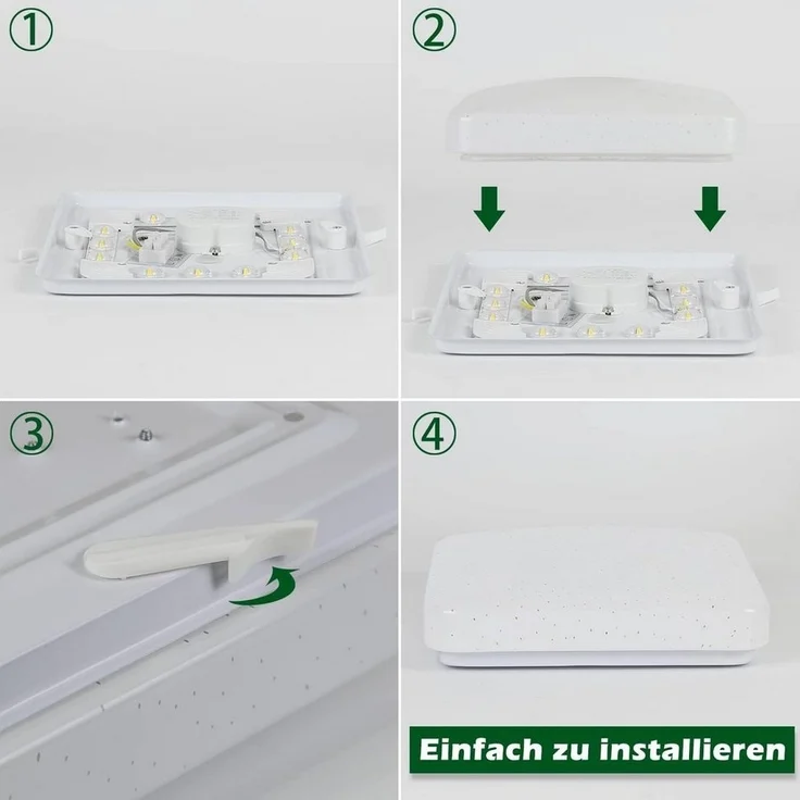 Nettlife LED Deckenleuchte Sternenhimmel Kinderzimmer 15W 21cm 3000K/4000K Weiß Deckenlampe, LED fest integriert, Kinderzimmer Deckenleuchte – Bild 3