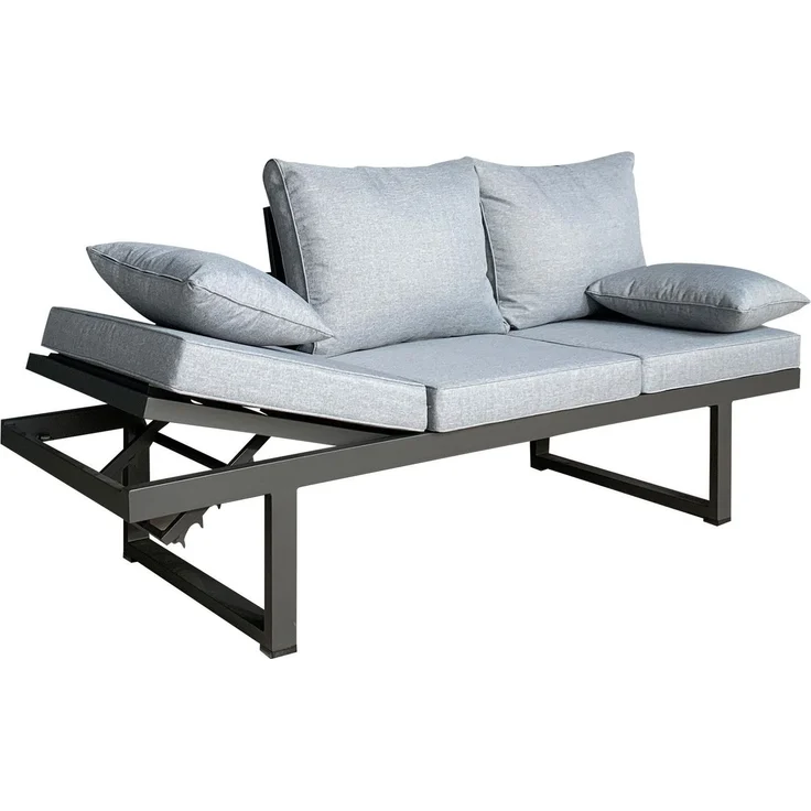 Multifunktionssofa Bondino, Aluminium, Grau, 202 x 82 x 70 cm – Bild 2