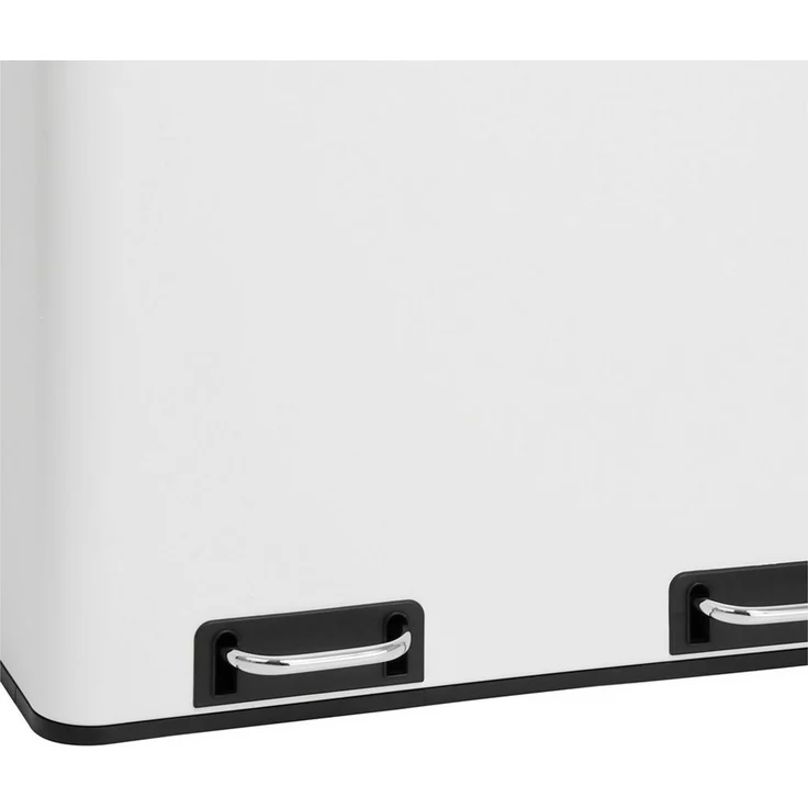 SVITA Mülltrennsystem, Mülleimer, 60L, Softclose-Deckel, Pedal, Weiß – Bild 4