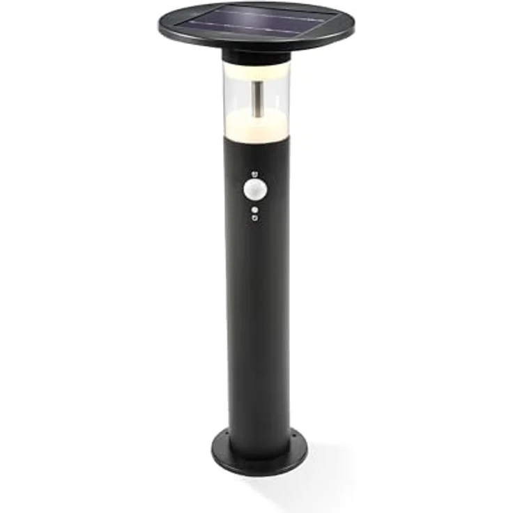 Esotec Solar PIR Standleuchte Amelia 53, Bewegungsmelder, 3 Leuchtmodi, Akku, wetterfest, schwarz, Höhe 55,5 cm, IP44 – Bild 1