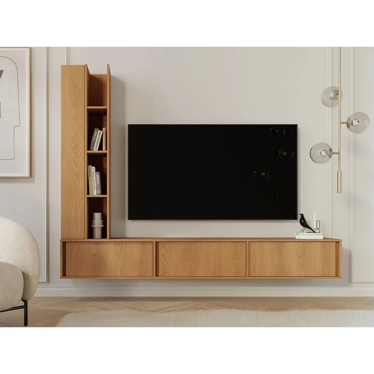 Beautysofa TV-Schrank VERO 230 cm TV-Lowboard (grifflos, Japandi-Stil) hängend oder stehend – Bild 4