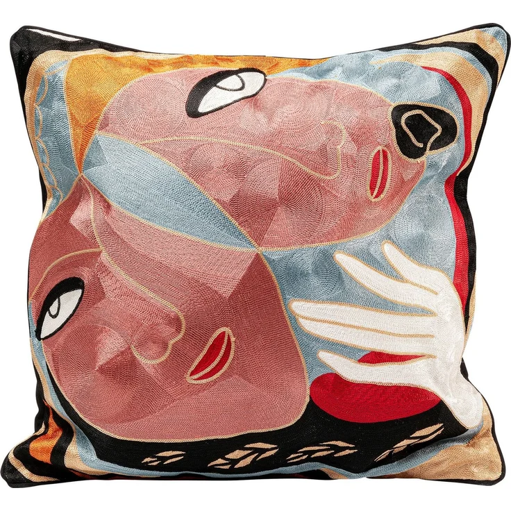 Kare Design Dekokissen Art Line Two Face, Kissenhülle mit Füllung, 50x50 cm, stützt Kopf und Nacken angenehm und sorgt für erholsamen Schlaf – Bild 1