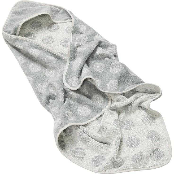Leander Wickelauflage Matty pearl grey grau + Hoodie (Bade-Kaputzentuch) + Topper cool grey grau – Bild 3