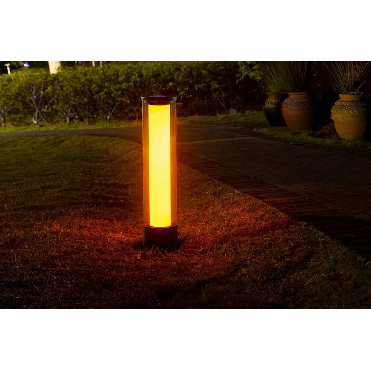 Northpoint LED Gartenleuchte Solar Flammenlichtsäule Flammen Dauerlicht Dämmerungssensor – Bild 3