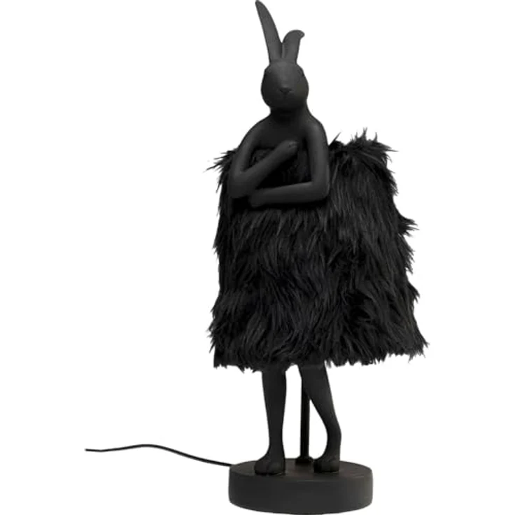 Kare Design Tischleuchte Animal Rabbit, Schwarz/Gold, Hasenleuchte, Tischlampe, Schlafzimmerlampe, Tiermotiv, kein Leuchtmittel enthalten, 50 x 18 x 20 cm (H/B/T) – Bild 2
