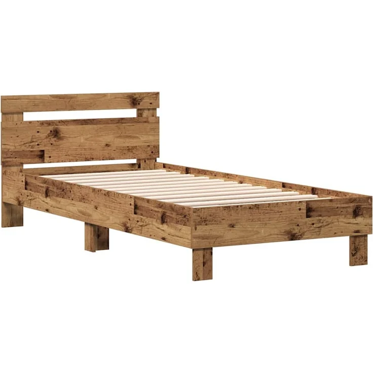 vidaXL Bettrahmen Altholz 203 x 95 x 70 cm Holzwerkstoff 874112 – Bild 4