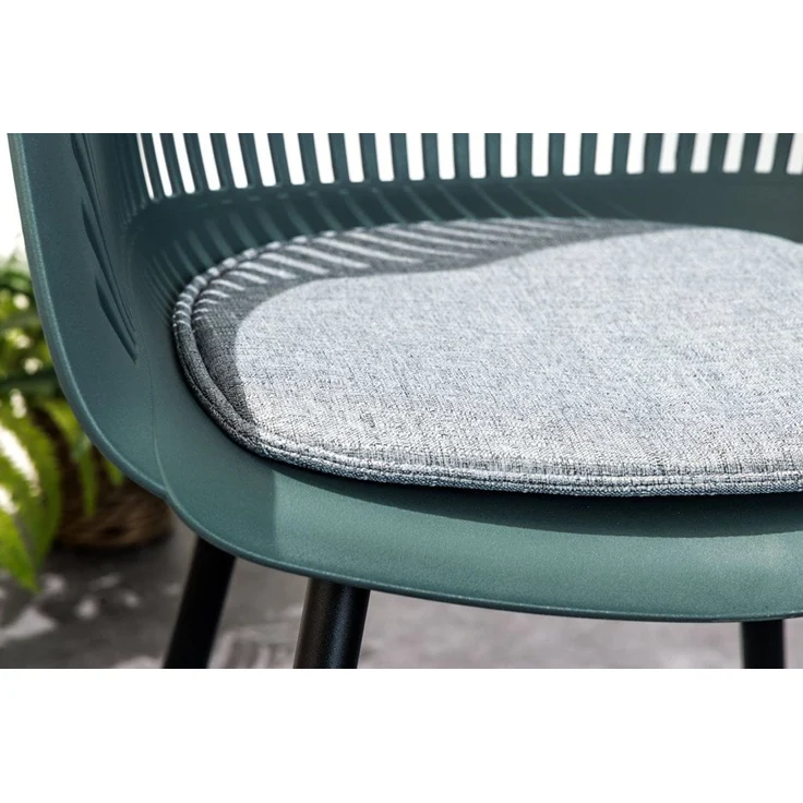 riess-ambiente 4-Fußstuhl SIGNUM salbei / schwarz (Einzelartikel, 1 St), Esszimmer · Kunststoff · Stahl · mit Armlehne · Garten/Balkon · Design – Bild 4