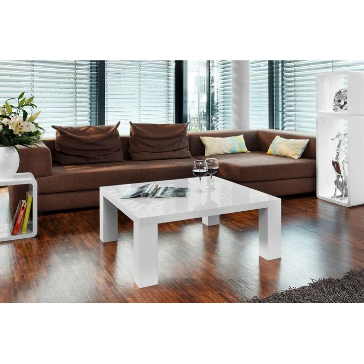 Couchtisch 90x90 MDF Weiß