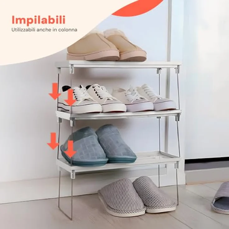 Avilia Set mit 3 platzsparenden Regalen, zusammenklappbar, weiß, ideal für Zuhause oder Büro, platzsparende Küchenablagen, einfach zu montieren und zu verstauen, 30 x 20 x 15,3 cm – Bild 6