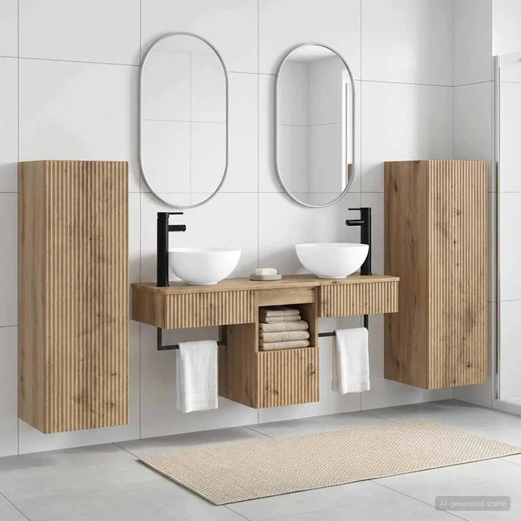vidaXL Badezimmermöbel-Set 5 Stk. Artisan-Eiche 33 x 34,5 x 100 cm 3405972 – Bild 1