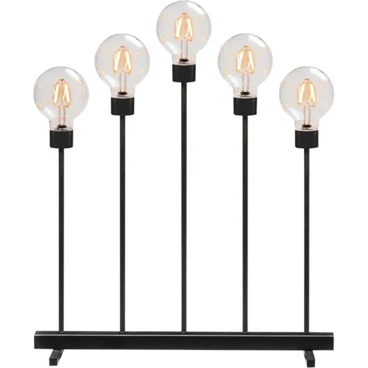 Konstsmide LED Leuchte gebogen dimmbar 5 runde Globes & 10 Dioden bernstein