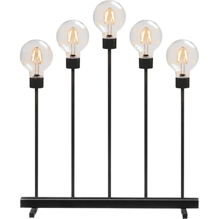 Konstsmide LED Leuchte gebogen dimmbar 5 runde Globes & 10 Dioden bernstein – Bild 1