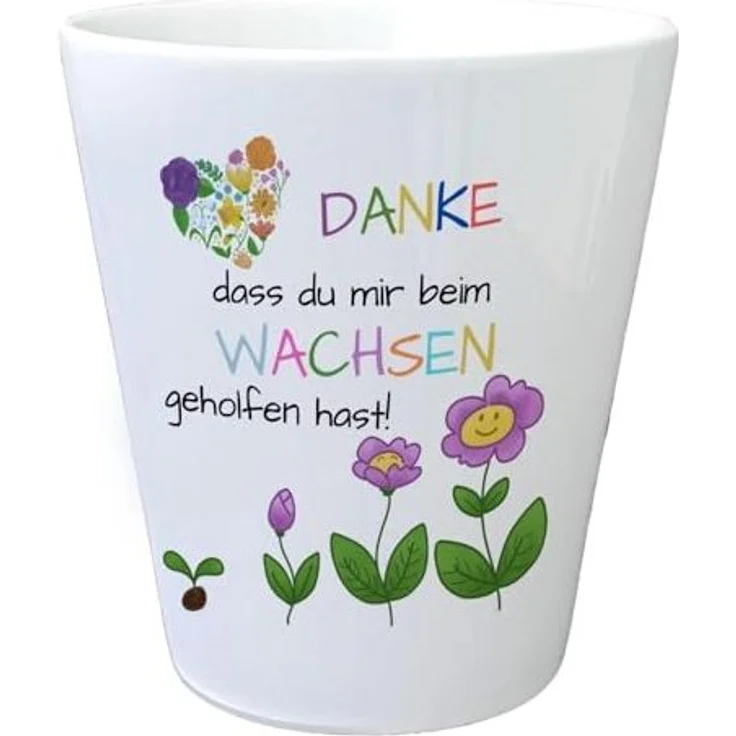 speecheese Blumentopf Danke dass du mir beim Wachsen geholfen hast Blumentopf – Bild 1