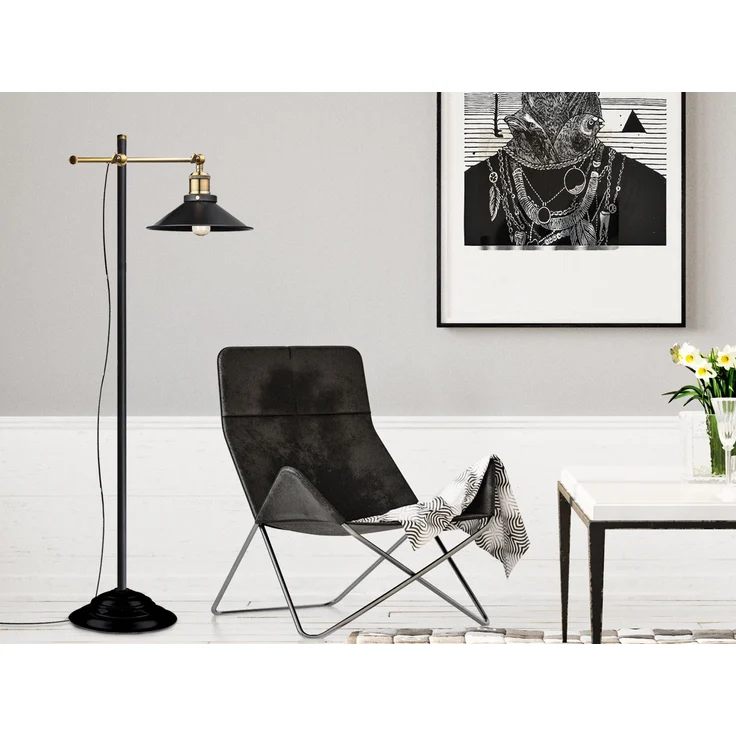 Stehlampe, Altmessing, schwarz, LENIUS – Bild 1