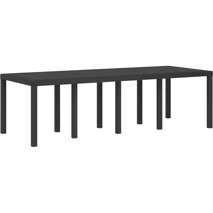 vidaXL Garten Essgruppe 9 stk. 8-Sitzer Anthrazit und Hellgrau PP 3430090 – Bild 5