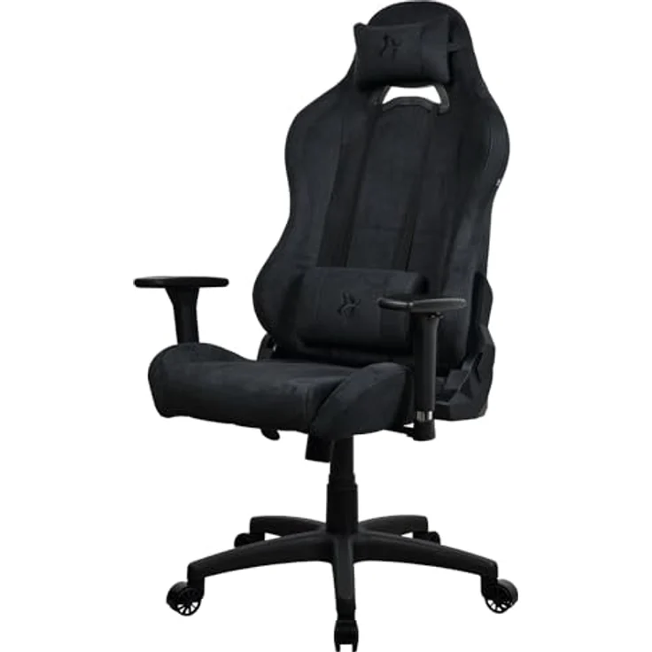Arozzi Torretta Gaming Stuhl, ergonomischer Bürostuhl mit Supersoft Stoffbezug, schwarz, bis 120 kg belastbar – Bild 1