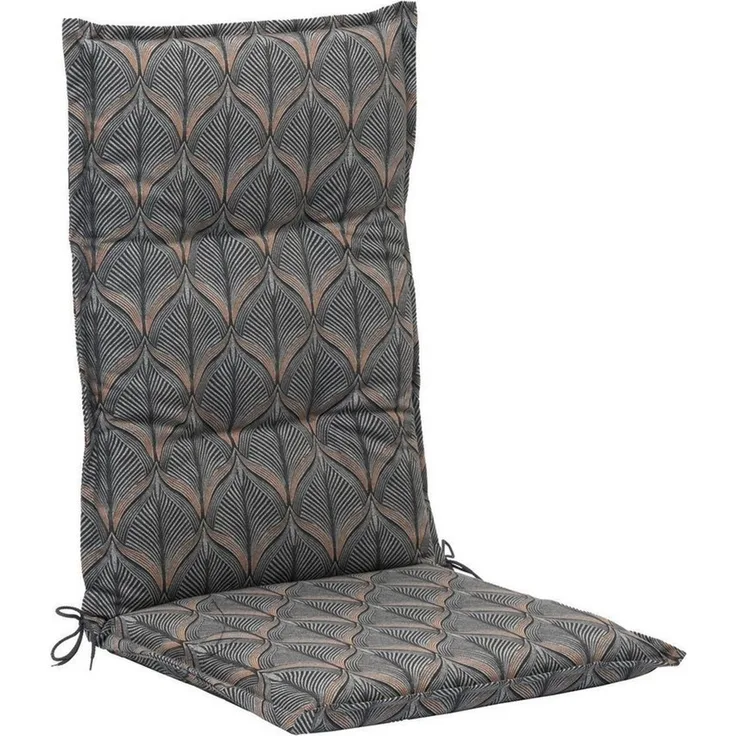 GO-DE Polsterauflage SANDY, B 50 x L 120 cm, Grau, Baumwolle, Polyester, (1 St), für Hochlehner-Stühle
