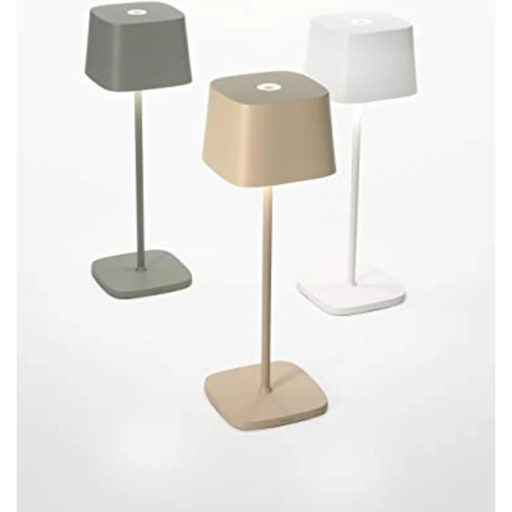 Zafferano - Ofelia Pro Kabellose LED-Tischleuchte aus Aluminium, dimmbar, IP65-Schutz, Indoor/Outdoor Benutzung, EU-Stecker - Höhe: 29cm (Sand) [Energieklasse A+++], LD0870S3 – Bild 5