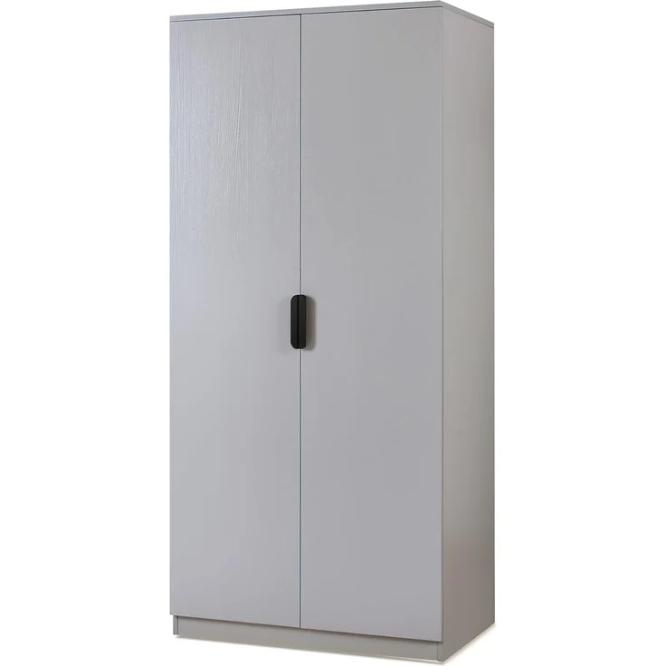 Kleiderschrank Eiselfing 176x80x52 cm 4 Fächer Grau [en. casa] – Bild 5